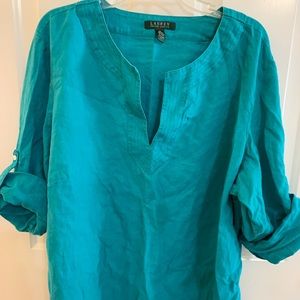 Ralph Lauren 100% Linen top size 3X
